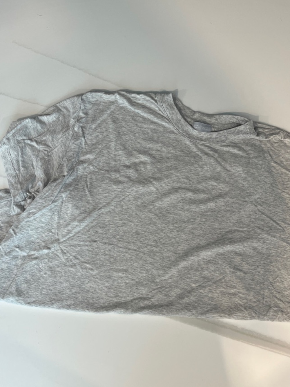 SKIMS Short Sleeve Boyfriend Tee in Heather Grey